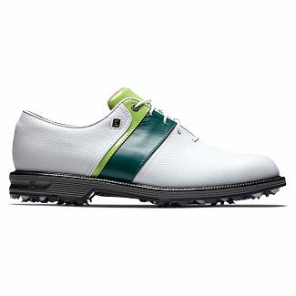 Men's Footjoy Premiere Series Packard Spikes Golf Shoes White/Green NZ-523881